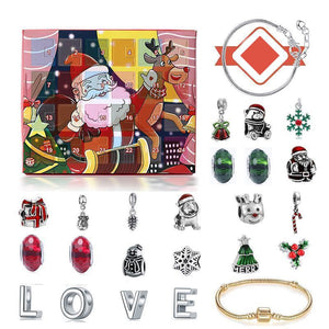 🎁24 Tage Countdown-Kalender DIY Weihnachts-Adventskalender Armbänder Set