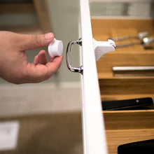 Laden Sie das Bild in den Galerie-Viewer, Bequee Magnetische unsichtbare Schrank-und Schubladensicherung, Weiß, 4 Stücke
