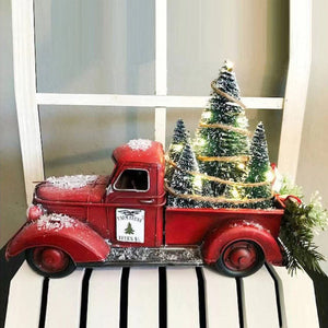 🎄Weihnachtsverkauf🔥Roter Bauernhof-LKW Weihnachten Dekorationen
