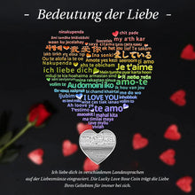 Laden Sie das Bild in den Galerie-Viewer, Rose Gedenkmünze in Herzform
