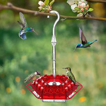 Laden Sie das Bild in den Galerie-Viewer, Hängende rote sechseckige Kolibri-Fütterungsanlage
