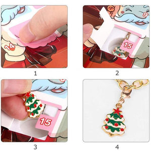 🎁24 Tage Countdown-Kalender DIY Weihnachts-Adventskalender Armbänder Set