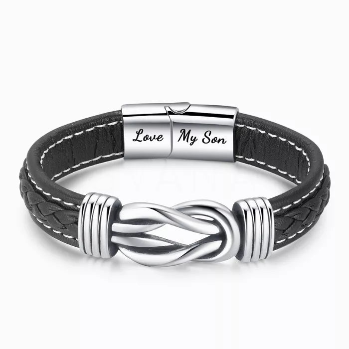 Unendlichkeits-Design Herrenarmband aus Titanstahl
