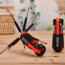 Laden Sie das Bild in den Galerie-Viewer, 8-in-1-Schraubendreher mit LED-Taschenlampe
