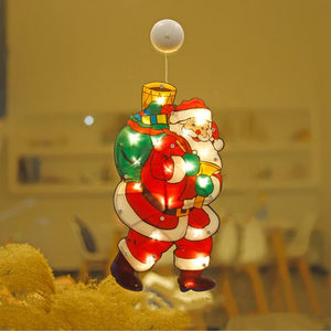 WEIHNACHTSVERKAUF🎄Weihnachten Fenster Dekorative Saugnapf Lichter