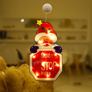 WEIHNACHTSVERKAUF🎄Weihnachten Fenster Dekorative Saugnapf Lichter