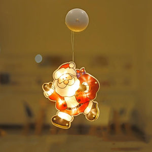 WEIHNACHTSVERKAUF🎄Weihnachten Fenster Dekorative Saugnapf Lichter