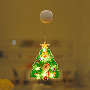 WEIHNACHTSVERKAUF🎄Weihnachten Fenster Dekorative Saugnapf Lichter