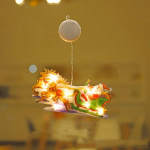 WEIHNACHTSVERKAUF🎄Weihnachten Fenster Dekorative Saugnapf Lichter
