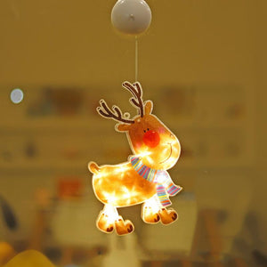 WEIHNACHTSVERKAUF🎄Weihnachten Fenster Dekorative Saugnapf Lichter
