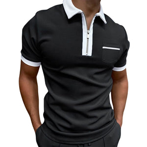 Business-T-Shirt mit Reißverschluss für Herren